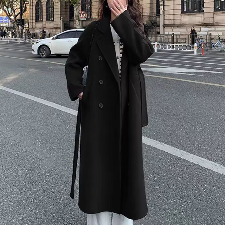 Casual Outings Double Breasted Jacket Brand New Condition Casual Style Jacket Lapel Neckline Style Long Sleeve Design
