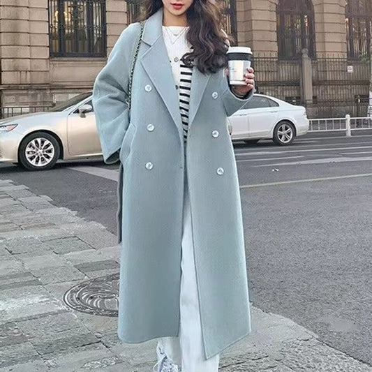 Casual Outings Double Breasted Jacket Brand New Condition Casual Style Jacket Lapel Neckline Style Long Sleeve Design